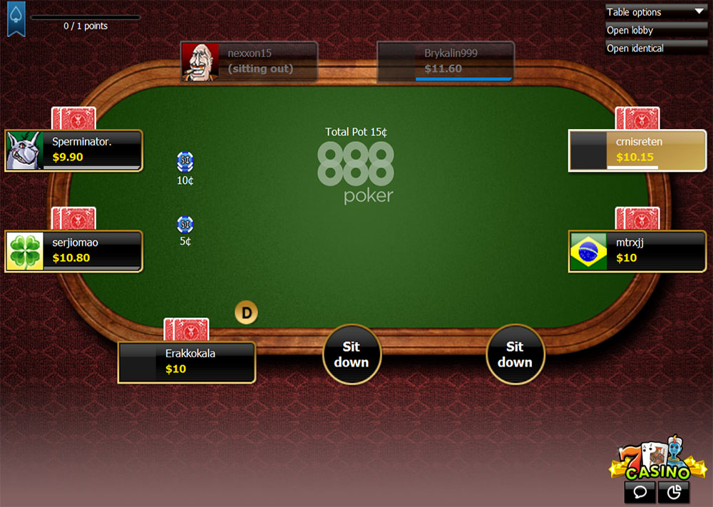 888poker table